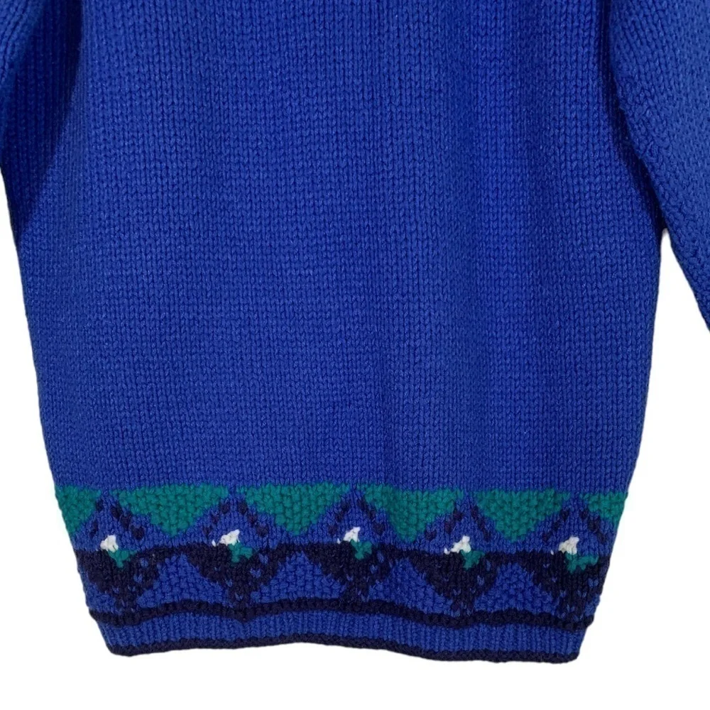 Vintage Gina Peters Cottagecore Knit Cardigan Sweater Size Medium - Picture 10 of 11